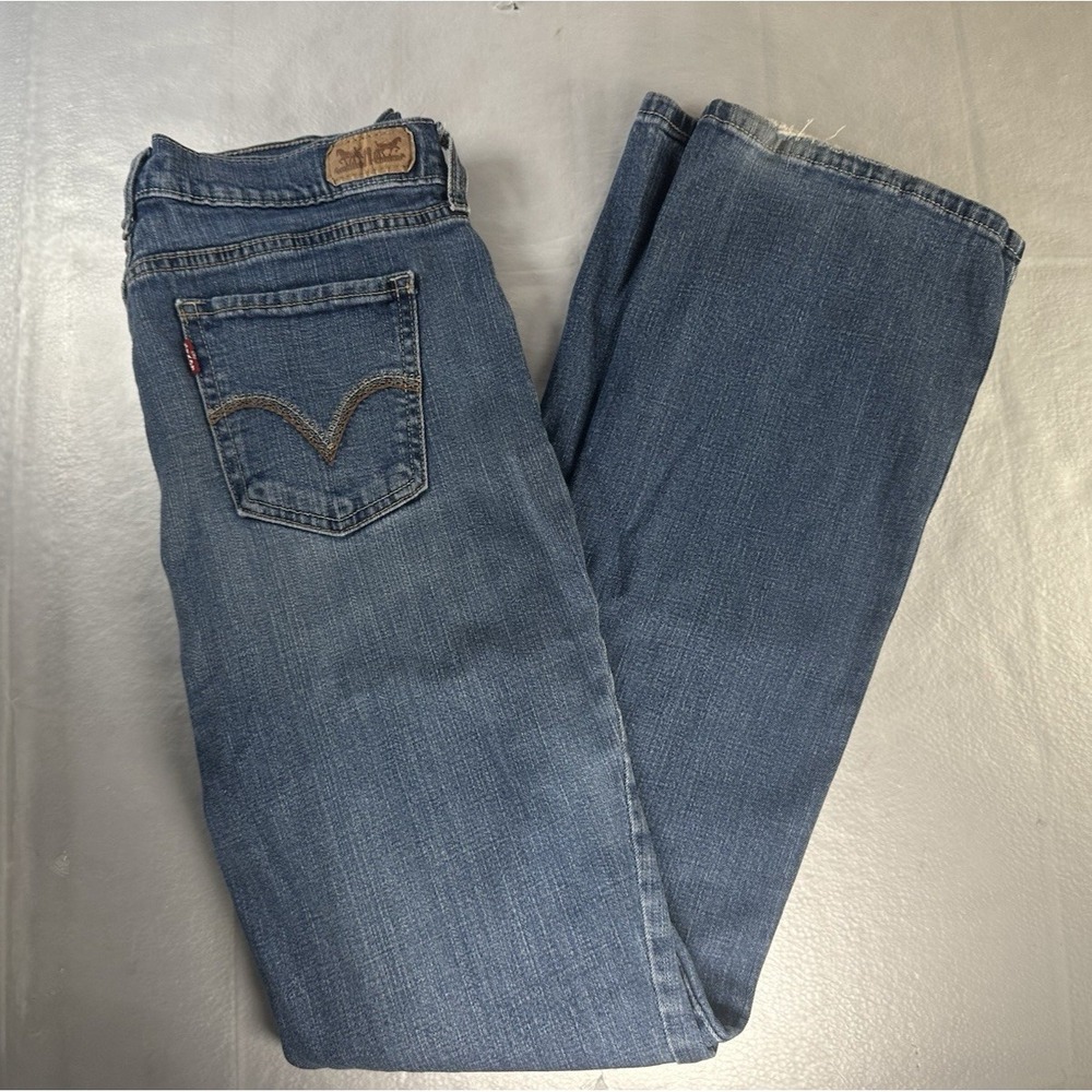 Levis 515 Boot Cut Jeans Womens Size 6 Blue Stretch Denim Mid Rise Y2K